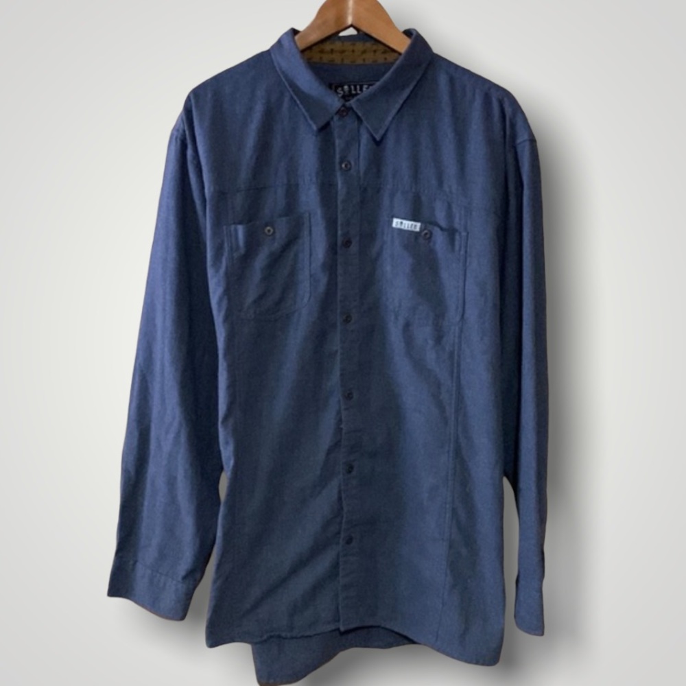 SULLEN ART CO Blue Long Sleeve Button Down Shirt